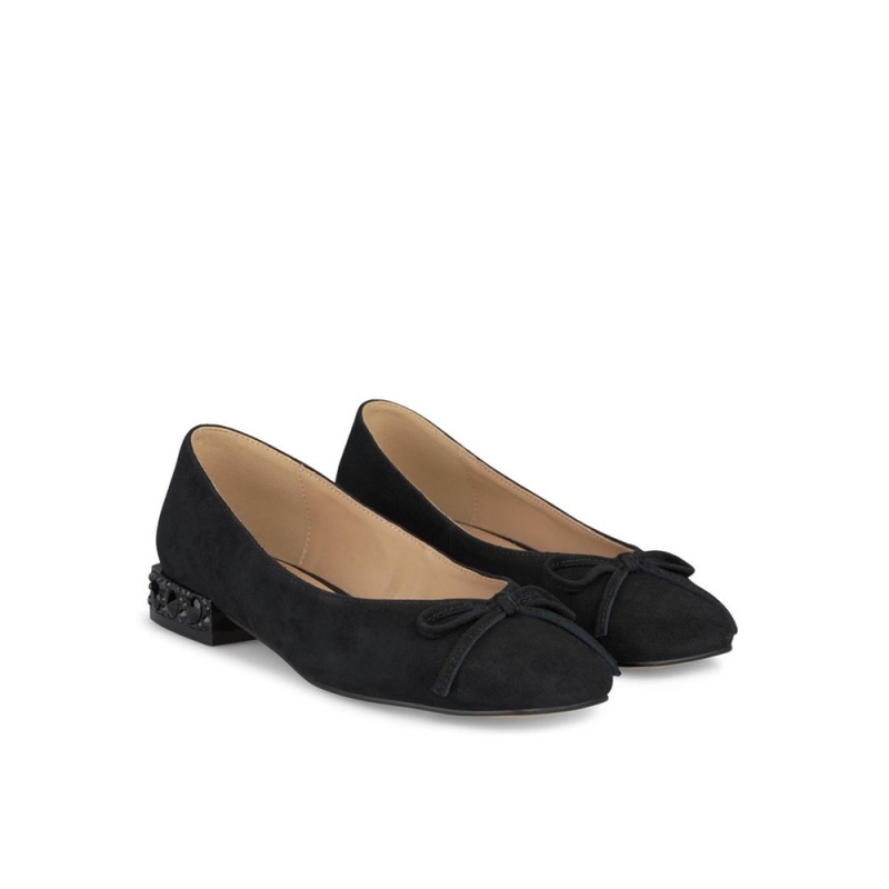 Ballerine Alma En Pena Cuir With Bow Noir Femme | KHL-73886453